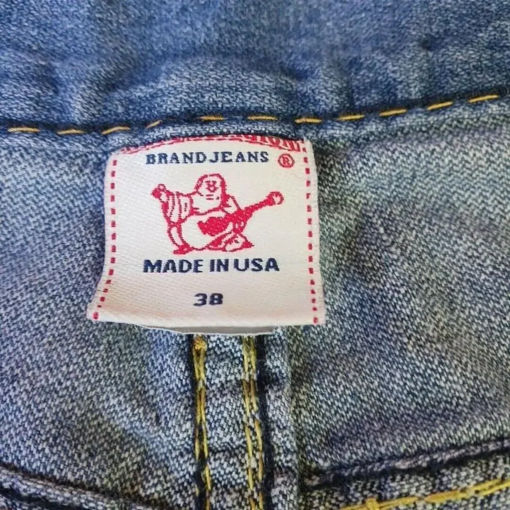 Vintage True Religion Bobby Jeans Mens 38x31 Y2K Dark Wash